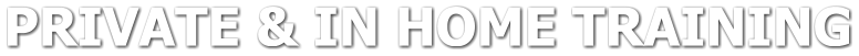 PRIVATE & IN HOME TRAINING